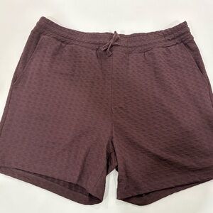 H&M Men's Waffle Drawstring Shorts - Plum, XL